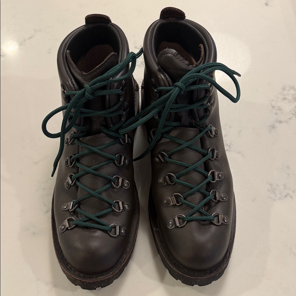 Danner Dark Brown Boots with Green Laces